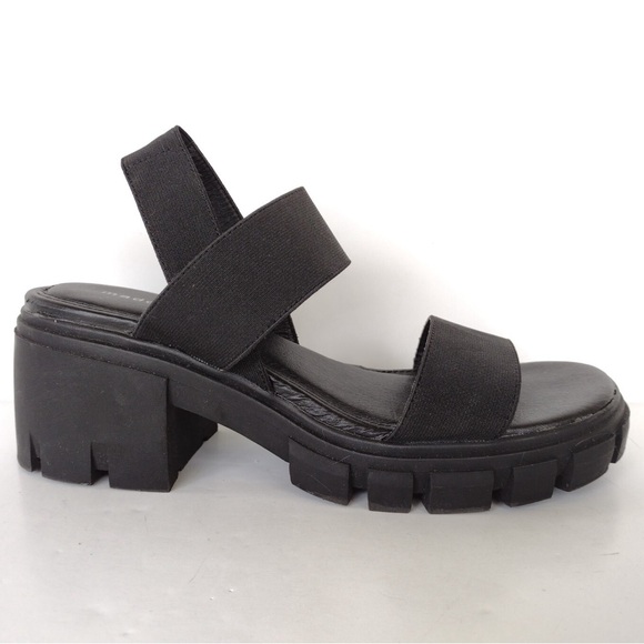 Madden Girl Shoes - Madden Girl Women's Black Chunky Heel Sandals 10
